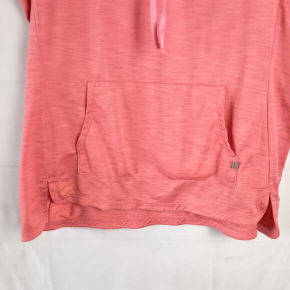 Talbots Cowl Neck Kangaroo Pocket Top XLP Short Sleeve Split Hem Tunic - Picture 5 of 6